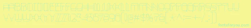 KraitHollow Font – Green Fonts on Yellow Background