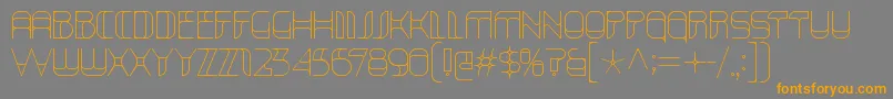 KraitHollow Font – Orange Fonts on Gray Background