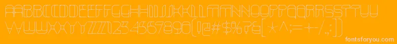 フォントKraitHollow – オレンジの背景にピンクのフォント