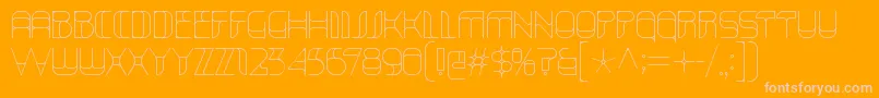 KraitHollow-Schriftart – Rosa Schriften auf orangefarbenem Hintergrund