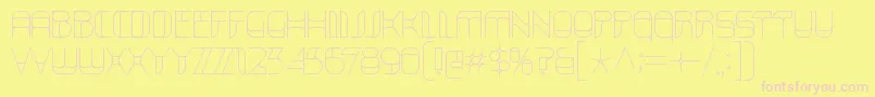KraitHollow-fontti – vaaleanpunaiset fontit keltaisella taustalla