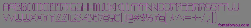 Шрифт KraitHollow – фиолетовые шрифты на сером фоне