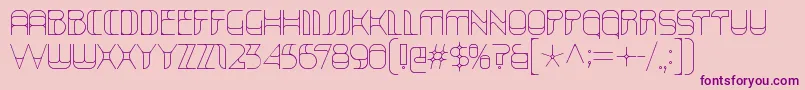 KraitHollow Font – Purple Fonts on Pink Background