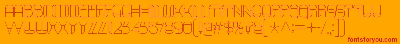 KraitHollow Font – Red Fonts on Orange Background