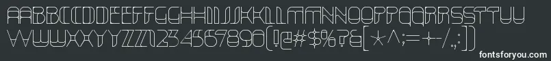 フォントKraitHollow – 黒い背景に白い文字