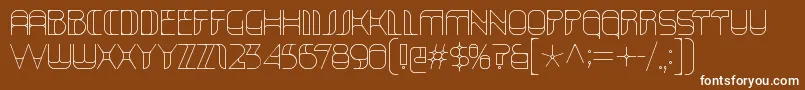 KraitHollow-Schriftart – Weiße Schriften auf braunem Hintergrund