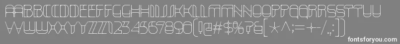 フォントKraitHollow – 灰色の背景に白い文字