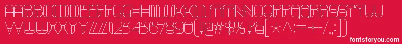 KraitHollow Font – White Fonts on Red Background