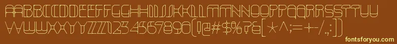 Шрифт KraitHollow – жёлтые шрифты на коричневом фоне