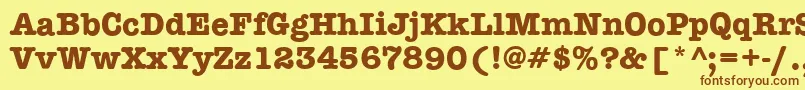 fuente TypewriterBold – Fuentes Marrones Sobre Fondo Amarillo