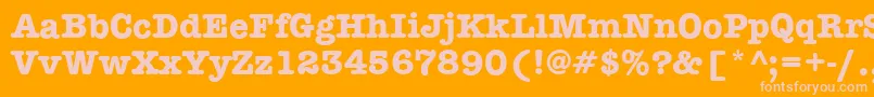 Шрифт TypewriterBold – розовые шрифты на оранжевом фоне