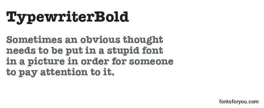 Шрифт TypewriterBold