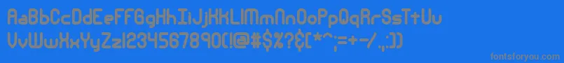 Nsecthck Font – Gray Fonts on Blue Background