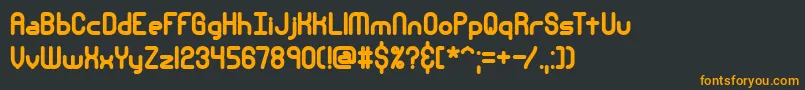 Nsecthck Font – Orange Fonts on Black Background