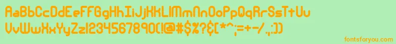 Nsecthck Font – Orange Fonts on Green Background