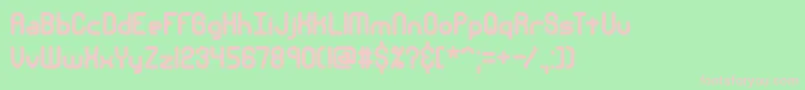 Nsecthck Font – Pink Fonts on Green Background