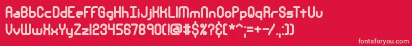 Шрифт Nsecthck – розовые шрифты на красном фоне