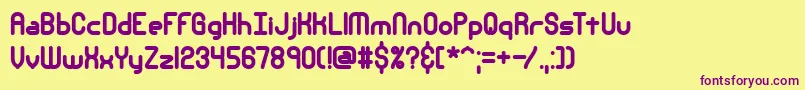 Nsecthck Font – Purple Fonts on Yellow Background