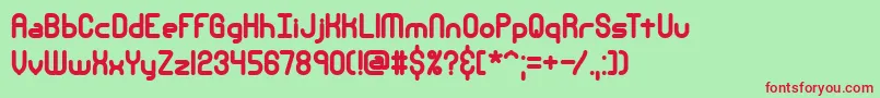 Nsecthck Font – Red Fonts on Green Background