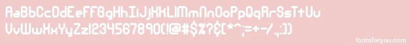 Nsecthck Font – White Fonts on Pink Background