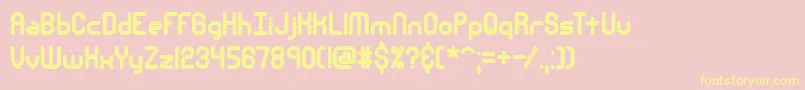 Nsecthck Font – Yellow Fonts on Pink Background