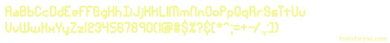 Шрифт Nsecthck – жёлтые шрифты