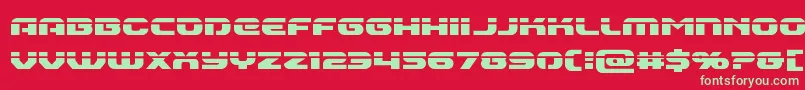 フォントAnnapolislaser – 赤い背景に緑の文字