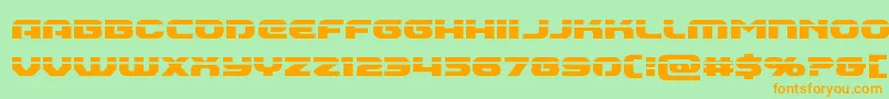 Шрифт Annapolislaser – оранжевые шрифты на зелёном фоне