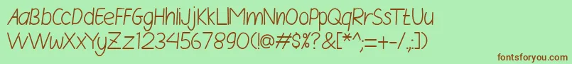 AgengSans Font – Brown Fonts on Green Background