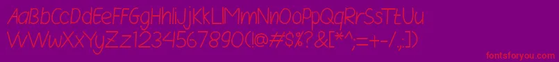 AgengSans Font – Red Fonts on Purple Background
