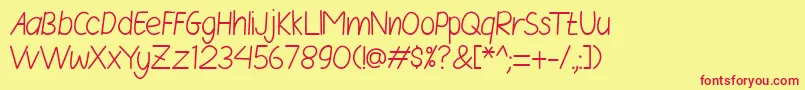AgengSans Font – Red Fonts on Yellow Background