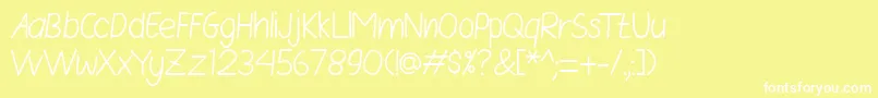 AgengSans Font – White Fonts on Yellow Background