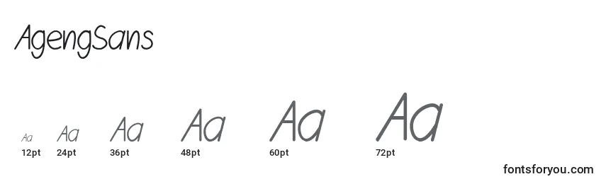 Размеры шрифта AgengSans