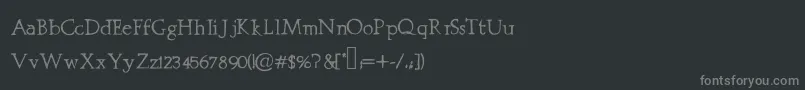 More about Prestiniapro Font Prestiniapro Font – Gray Fonts on Black Background