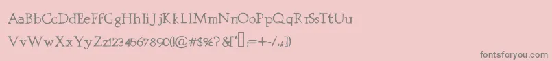 フォントPrestiniapro – ピンクの背景に灰色の文字