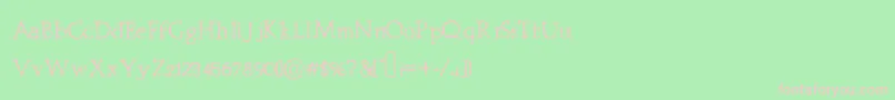 Prestiniapro Font – Pink Fonts on Green Background