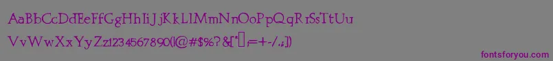 Шрифт Prestiniapro – фиолетовые шрифты на сером фоне
