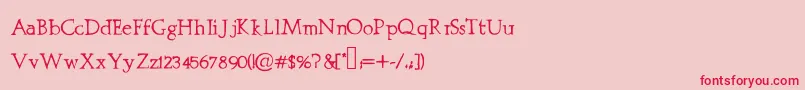 Prestiniapro Font – Red Fonts on Pink Background
