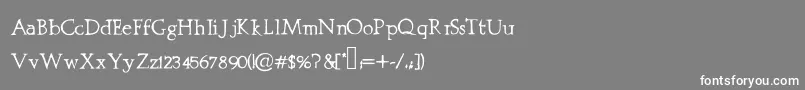 フォントPrestiniapro – 灰色の背景に白い文字