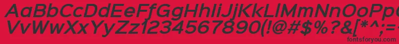 Sinkinsans600semibolditali Font – Black Fonts on Red Background