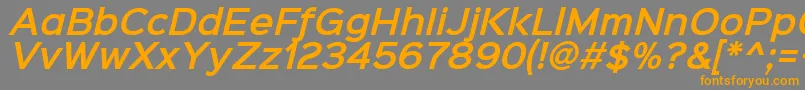 Sinkinsans600semibolditali Font – Orange Fonts on Gray Background