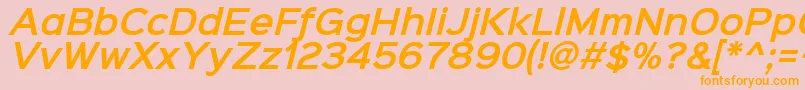 Sinkinsans600semibolditali Font – Orange Fonts on Pink Background