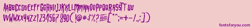 HbmWonkyRonPersonalUseOnly Font – Purple Fonts on Pink Background