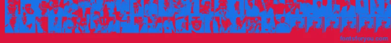 ThePrince Font – Blue Fonts on Red Background