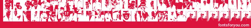 Police ThePrince – polices blanches sur fond rouge