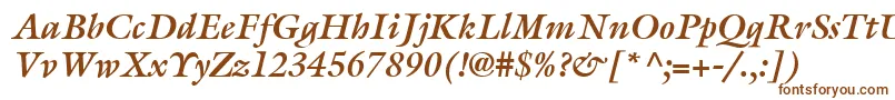 Fonte ItcGalliardLtBoldItalic – fontes marrons