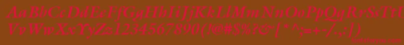 ItcGalliardLtBoldItalic Font – Red Fonts on Brown Background