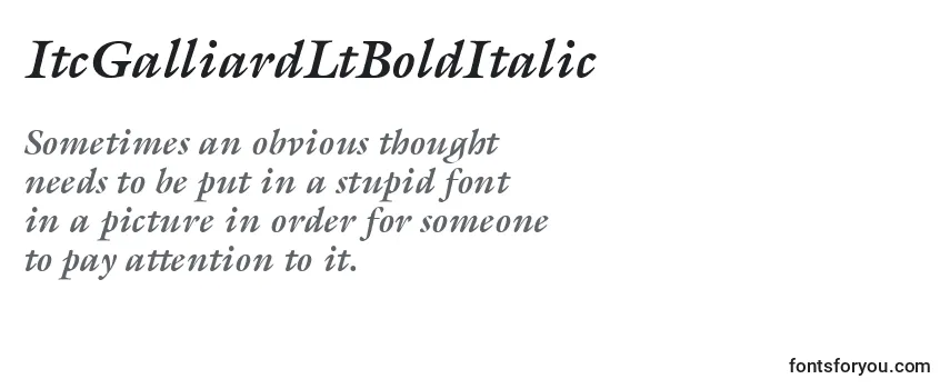 ItcGalliardLtBoldItalic Font