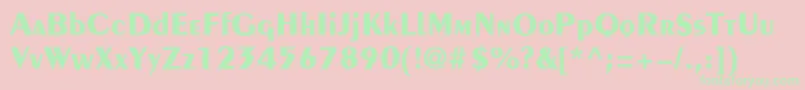 fuente Pingv – Fuentes Verdes Sobre Fondo Rosa