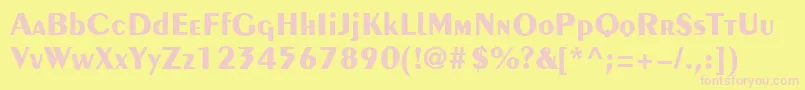Pingv Font – Pink Fonts on Yellow Background